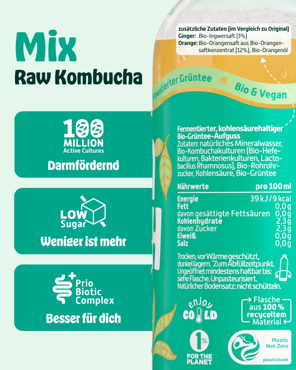 Fresh Mix Raw Kombucha